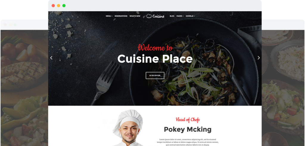 Cuisine Responsive Restaurant Joomla Template from JoomShaper