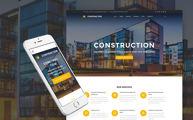 Contractor - Building Company WordPress Theme
